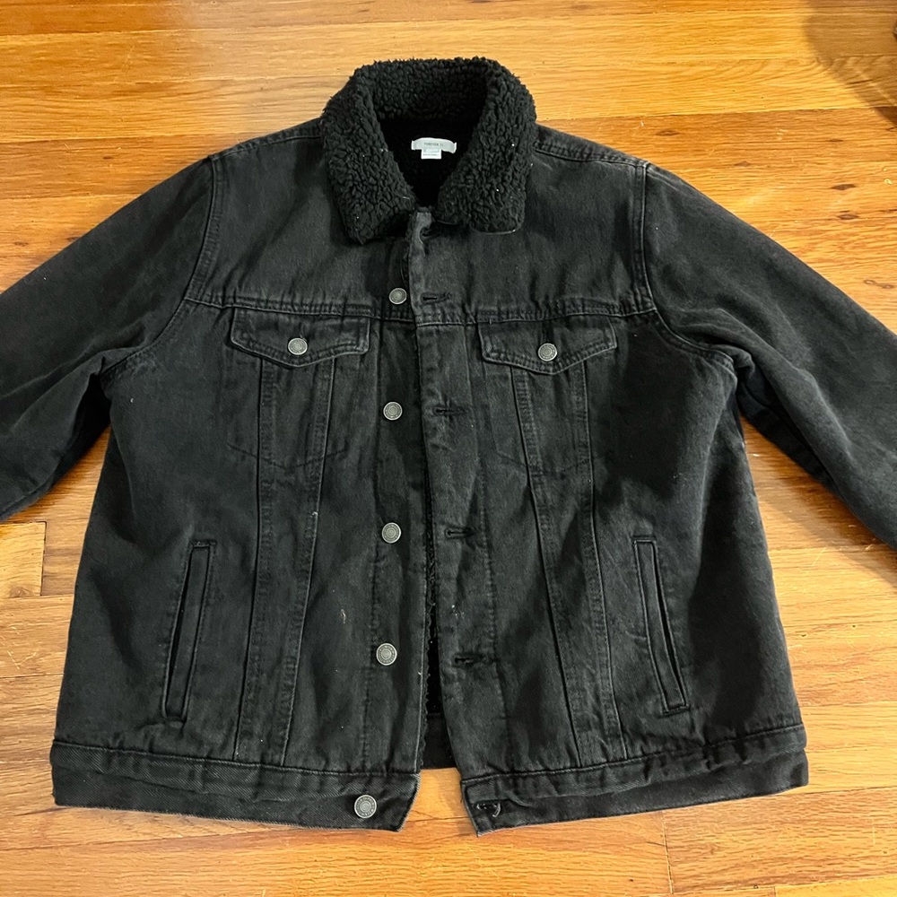 Fuzzy Jean Jacket - image 1